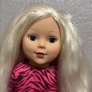 2009 Madame Alexander 18” Doll blonde hair & blue eyes